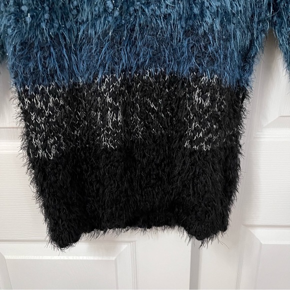 METALLIC  COLOUR BLOCK SHAGGY SWEATER BY PAQUITO - Picture 5 of 12